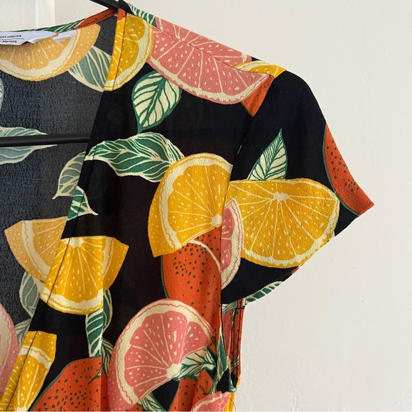 & Other Stories Citrus Wrap Dress Midi - 4/S - Picture 4 of 6